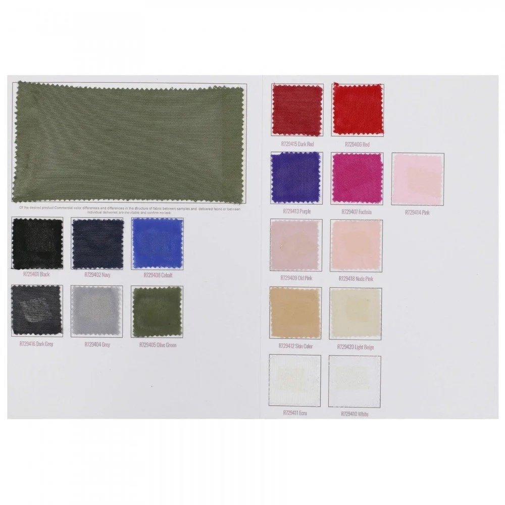 Mesh Stof Stretch Kleurenkaart