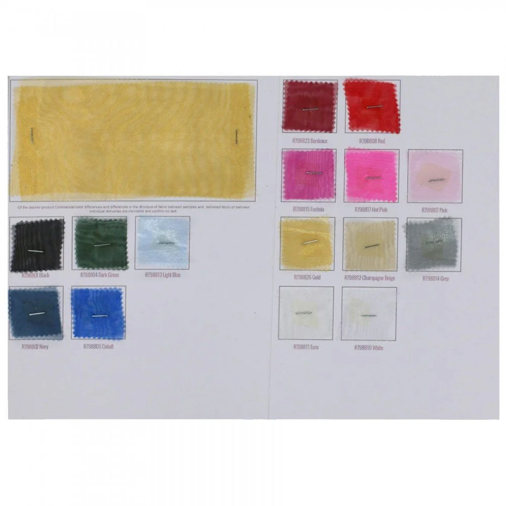 Organza Stof Kleurenkaart Organza Stof Kleurenkaart