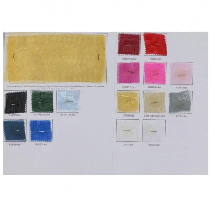 Organza Stof Kleurenkaart - (Organza Stoffen)