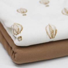 Rib Jersey Stof - Luchtballon Rib Jersey Stof - Luchtballon