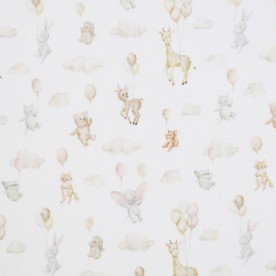 Rippstrick Jersey Stoff - Tiere In Der Luft