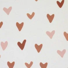 Rib Knit Jersey Fabric - Big Hearts Beige Rib Knit Jersey Fabric - Big Hearts Beige