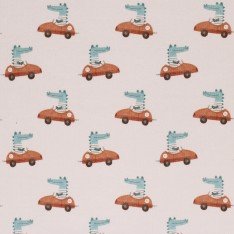 Rib Jersey Stof - Krokodil In Auto