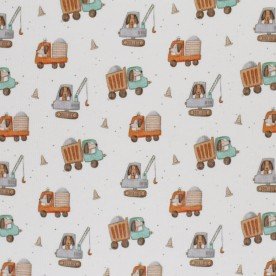 Rib Knit Jersey Fabric - Dogs At Work