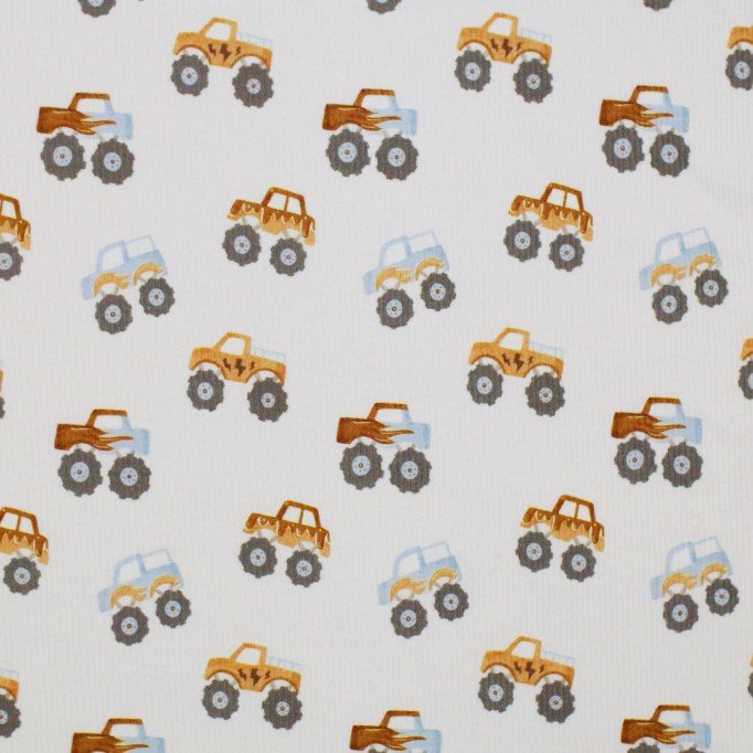 Rib Jersey Strikstof - Monster Truck - (Jerseystoffer)