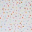 Rippstrick Jersey Stoff - Mehrfarbige Herzen - (Jersey Stoffe)