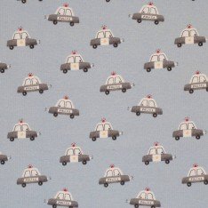 Rib Jersey Stof - Politieauto