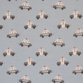 Rib Jersey Stof - Politieauto