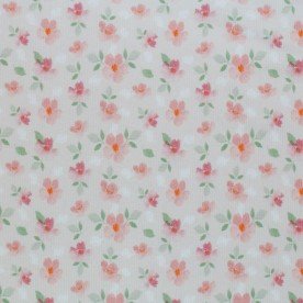 Rippstrick Jersey Stoff - Aquarell Blume