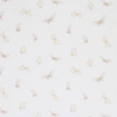 Rippstrick Jersey Stoff - Weiße Schmetterlinge