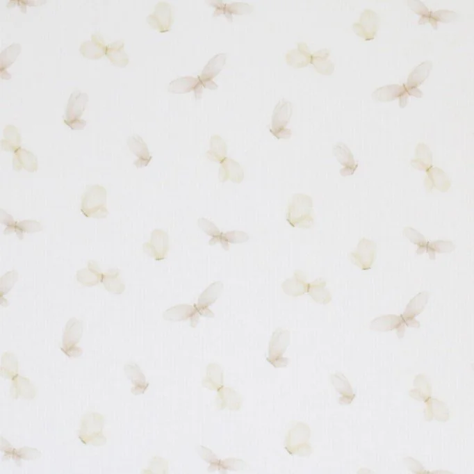 Tissu Maille Tricot Côtelé - Papillons Blancs - (Tissus Jersey)