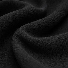 Triple Crepe Fabric (Stretch) Black