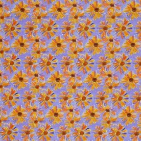 Tessuto Jersey Di Bambù Digitale - Margherita Lilla Arancione