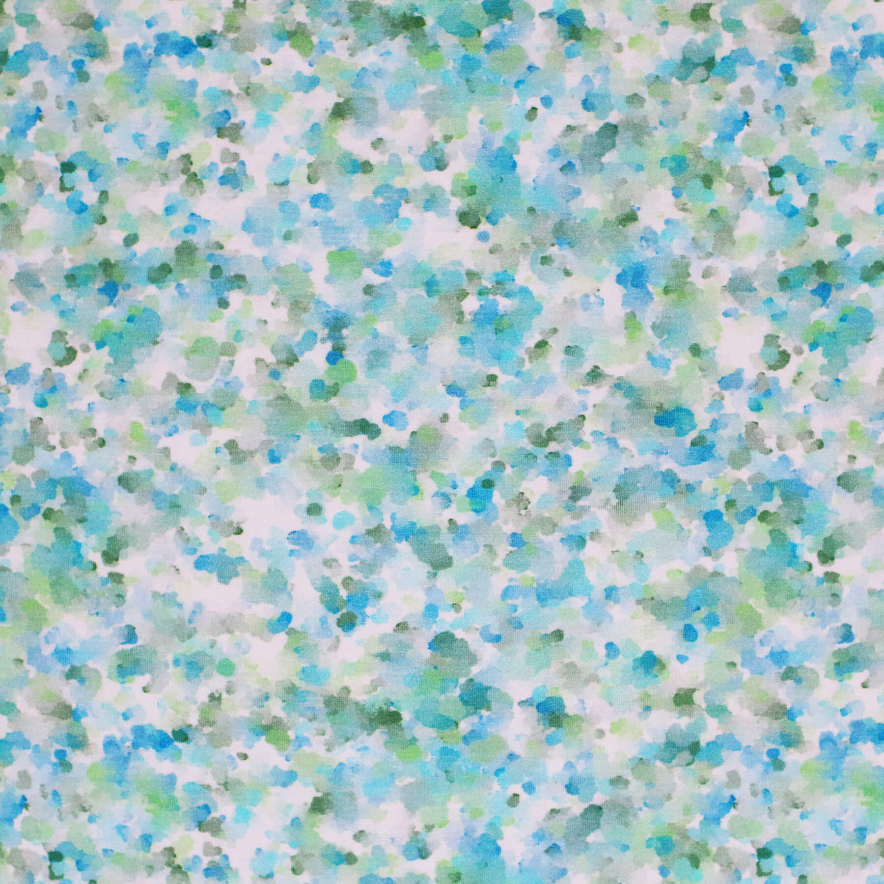 Digitale Print Bamboe Jersey - Verfstippen Groen Blauw