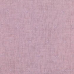 Tkanina Muślin Haftowany - Kokardka Stary Różowy