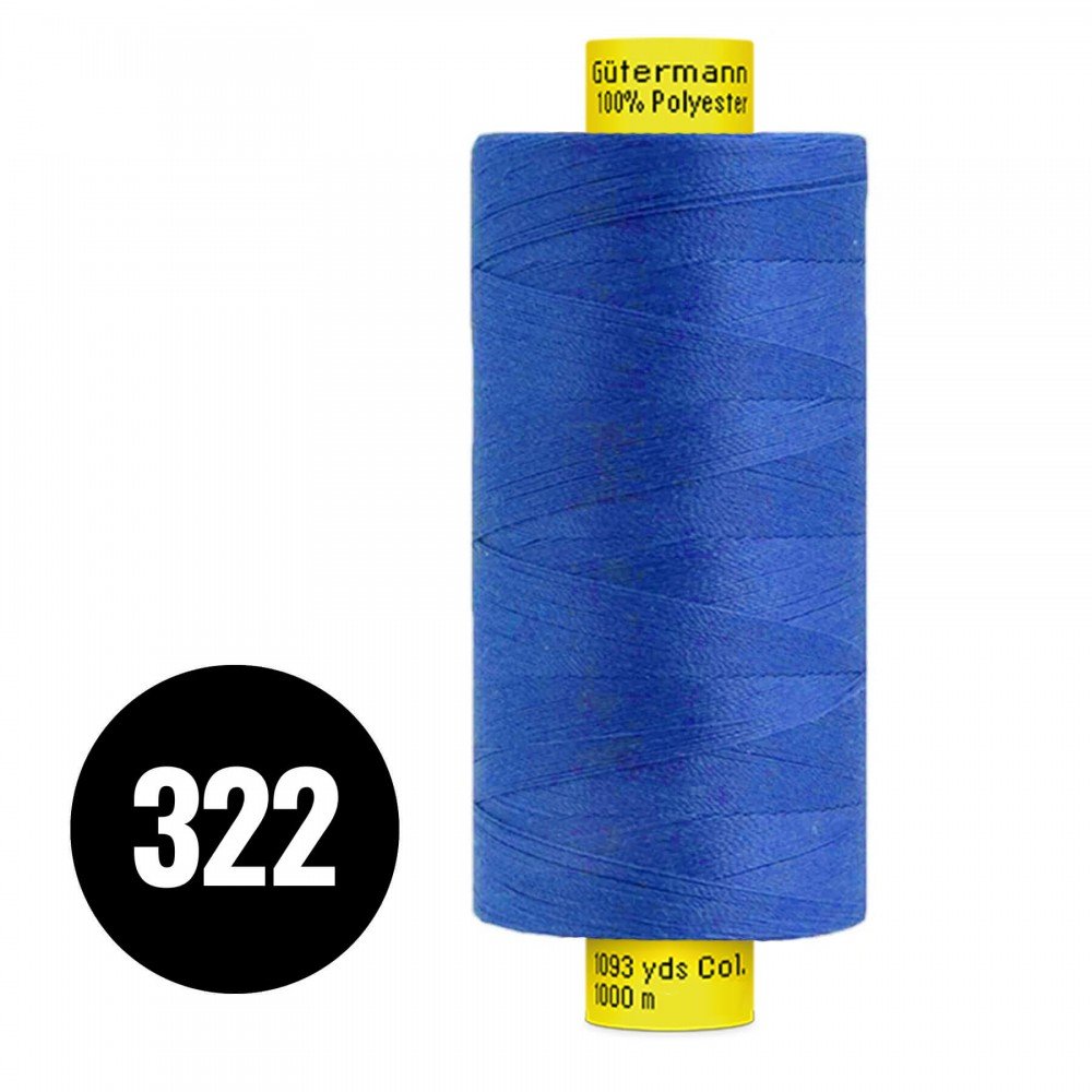 Gütermann Fils à Coudre MARA 120 Cobalt Bleu 1000M (322)