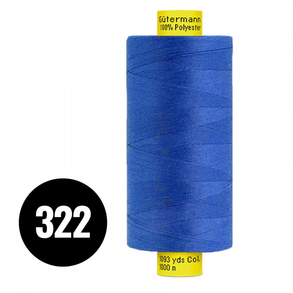 Gütermann Filo Da Cucito MARA 120 Cobalto Blu 1000M (322)