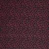 Tissu Maille Tricot Côtelé Imprimé - Léopard Bordeaux