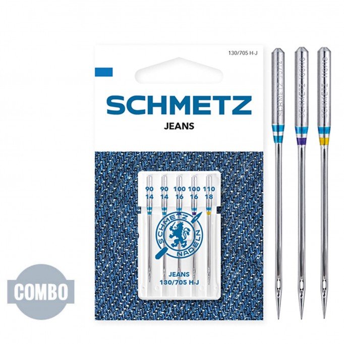 Aiguilles Jeans Schmetz Assortiment (130/705 H-J)  - (Aiguilles (Mercerie))