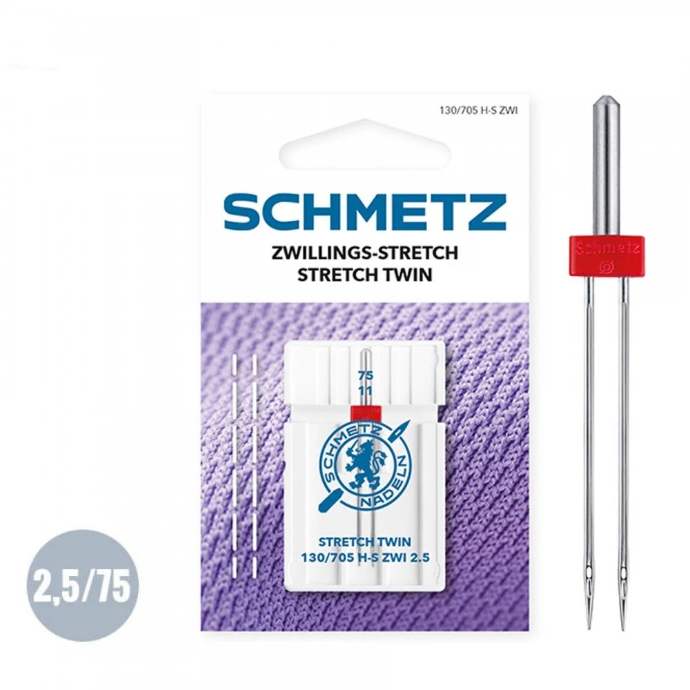 Aiguille Double Stretch Schmetz 2,5/75 (130/705 H-S ZWI) Aiguilles Double Stretch Schmetz 2,5/75 (130/705 H-S ZWI) - (Aiguilles (Mercerie))