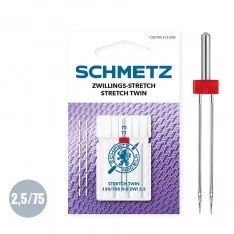 Schmetz Zwillings Stretch Nadel 2,5/75 (130/705 H-S ZWI) 