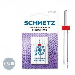 Schmetz Stretch Tweelingnaald 2,5/75 (130/705 H-S ZWI) 