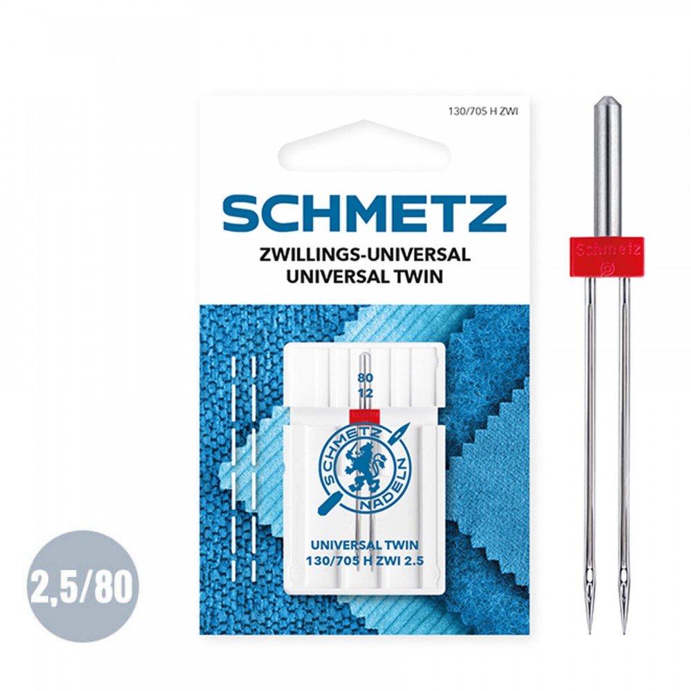 Schmetz Universal Dobbelt nåle 2,5/80 (130/705 H ZWI) 