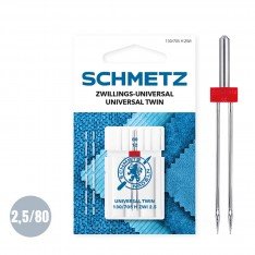 Schmetz Universal Gemelli Aghi 2,5/80 (130/705 H ZWI) Schmetz Universal Gemelli Aghi 2,5/80 (130/705 H ZWI)