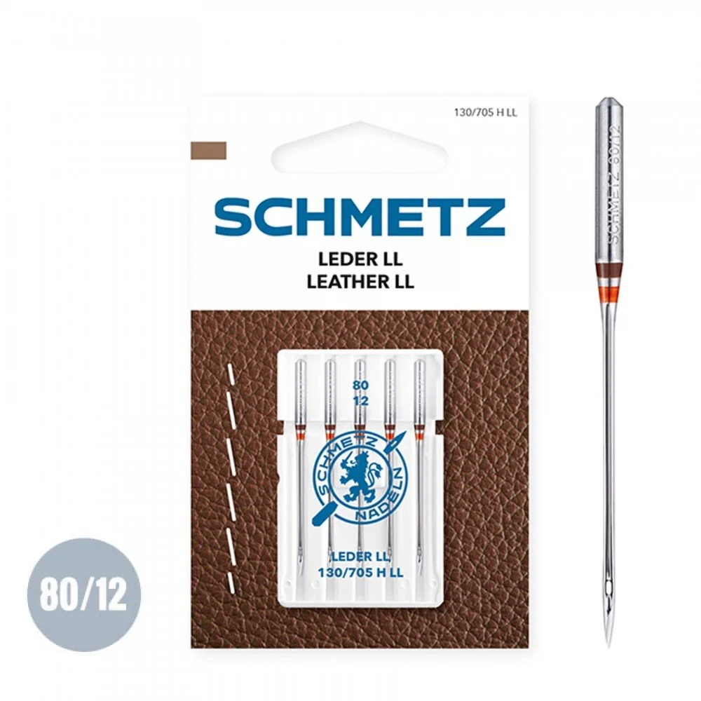 Schmetz Leather Needle 80/12 (130/705 H LL) Schmetz Leather Needle 80/12 (130/705 H LL) - (Needles (Haberdashery))
