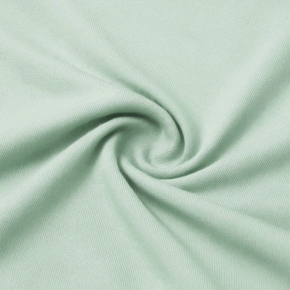 Bamboe Jersey Stof Pastel Groen