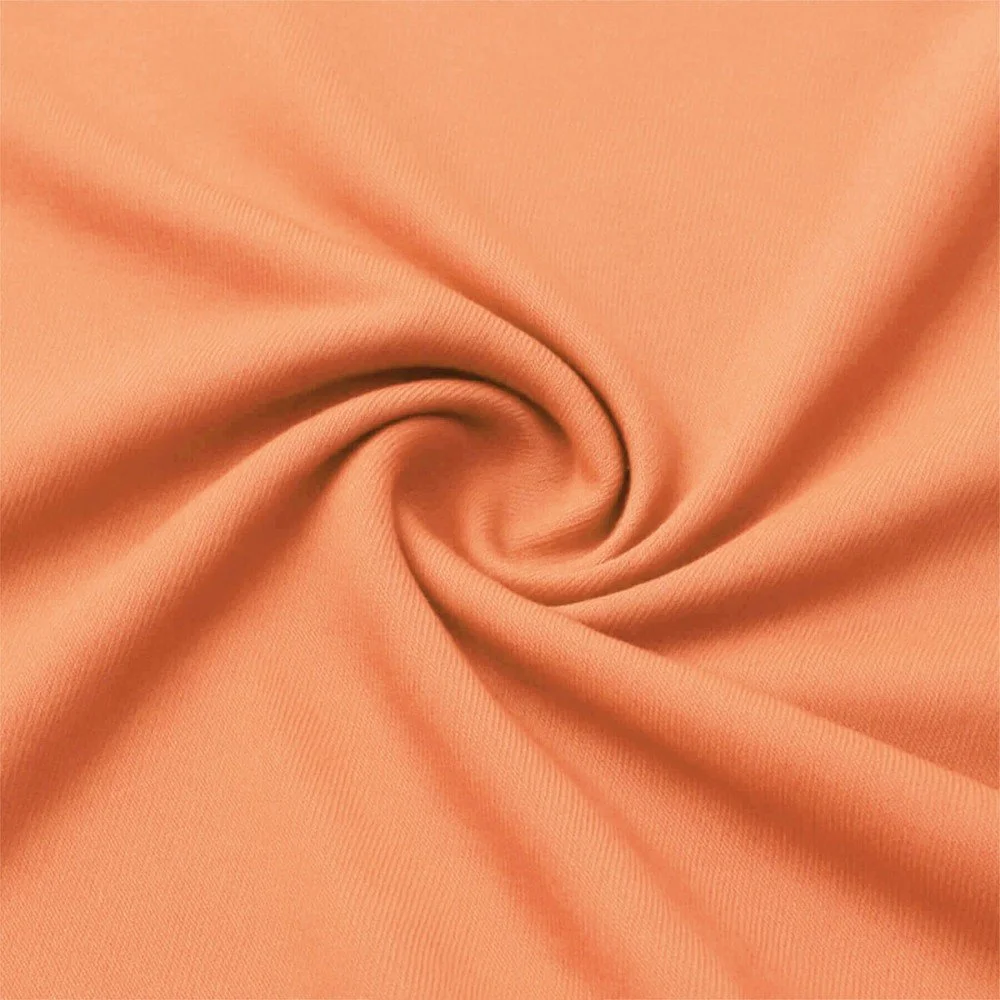 Bamboe Jersey Stof Pastel Oranje