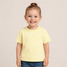 Katoenen Jersey Pastel Geel