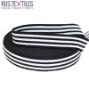 Ruban Élastique 40mm à Rayures Noir Blanc
