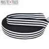 Ruban Élastique 40mm à Rayures Noir Blanc