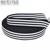 Ruban Élastique 40mm à Rayures Noir Blanc Ruban Élastique 40mm à Rayures Noir Blanc - (Rubans)