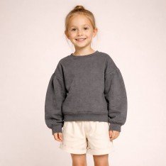 Dresówka Pętelkowa French Terry Ciemny Szary Melanż Dresówka Pętelkowa French Terry Ciemny Szary Melanż