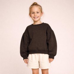 Dresówka Pętelkowa French Terry Czekoladowy Brąz