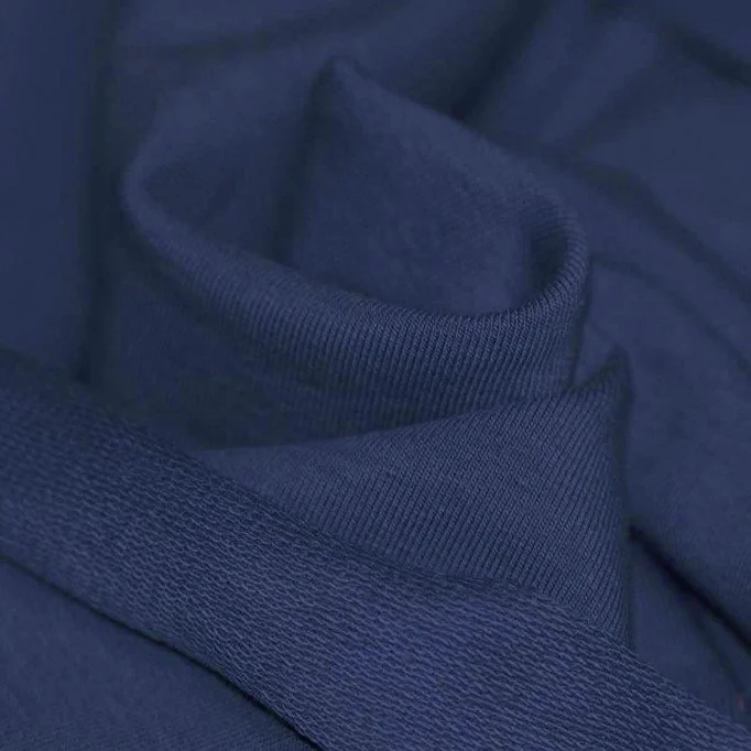 French Terry Fabric Dark Blue | Rijs Textiles Sweat Fabric Dark Blue - (Sweat Fabric)