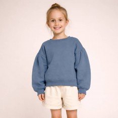 Tissu French Terry Jeans Foncé