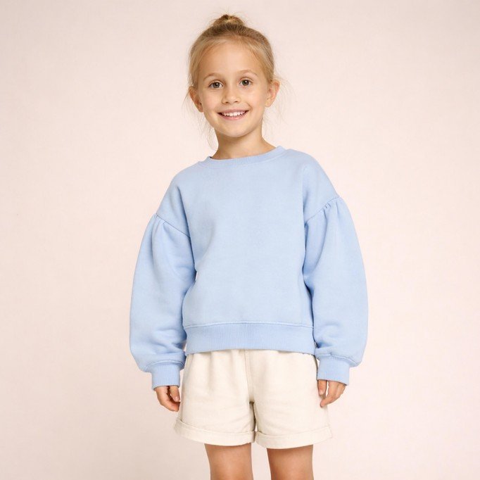 Sommersweat Stoff Hellblau  - (Sommersweat Stoff)