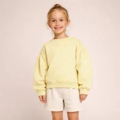 French Terry Stof Pastel Geel French Terry Stof Pastel Geel