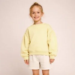French Terry Stoff Pastell Gelb French Terry Stoff Pastell Gelb