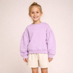 Dresówka Pętelkowa French Terry Pastelowyowy Liliowy