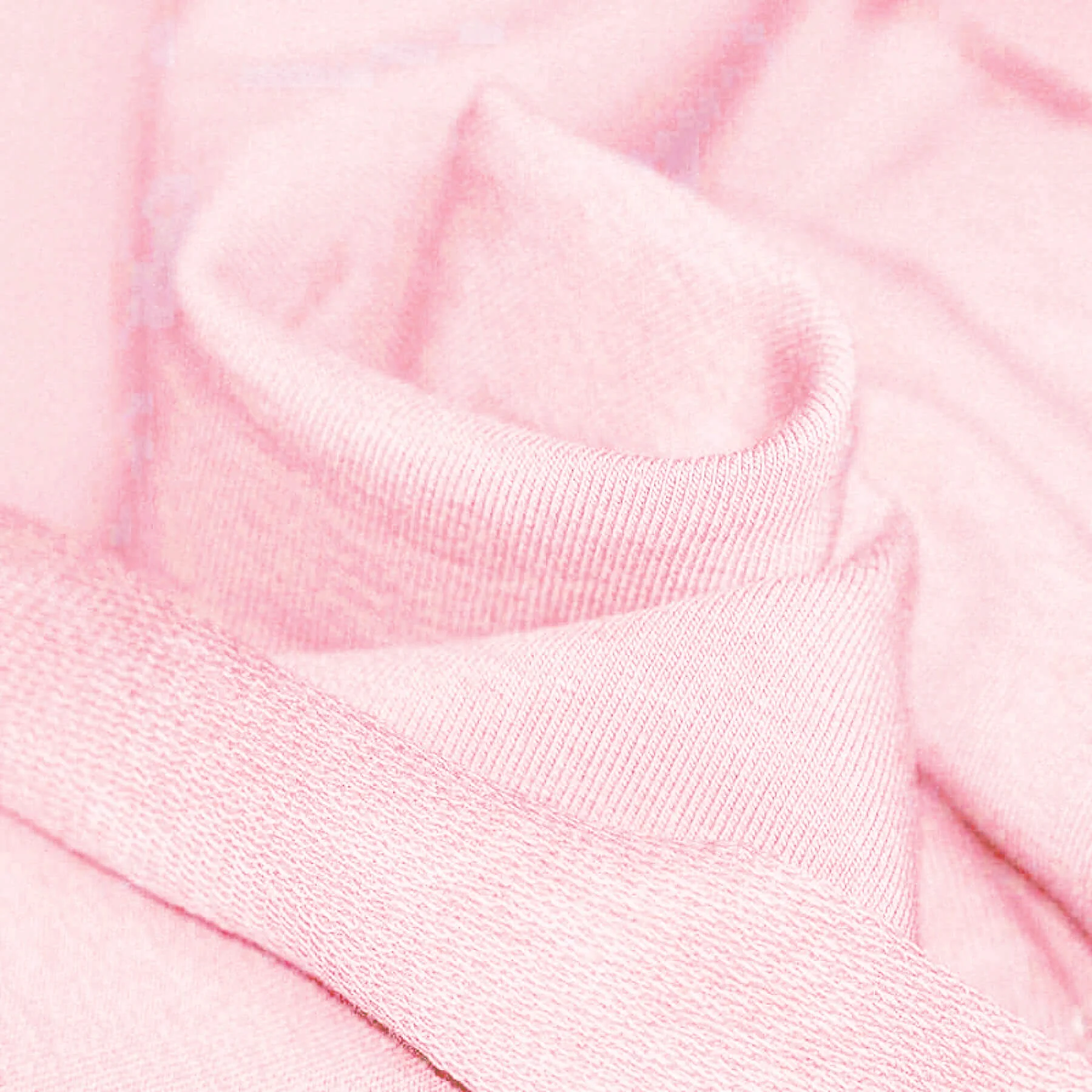 French Terry Stof Pastel Roze