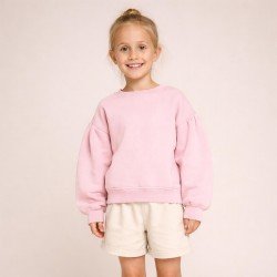 Dresówka Pętelkowa French Terry Pastelowyowy Róż