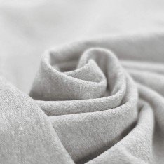 French Terry Stoff Hellgrau Meliert