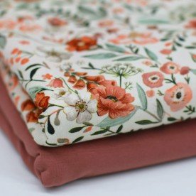 Jersey Cotton Fabric Digital Print - Foxglove Flower