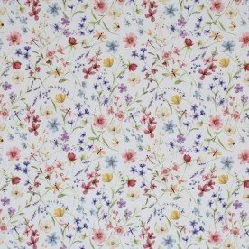 Jersey Cotton Fabric Digital Print - Wildflowers Jersey Cotton Fabric Digital Print - Wildflowers