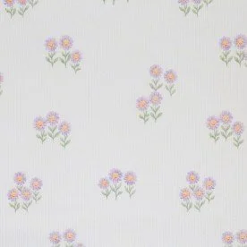 Rib Knit Jersey Fabric - Pastel Lilac Sunflowers Rib Knit Jersey Fabric - Pastel Lilac Sunflowers