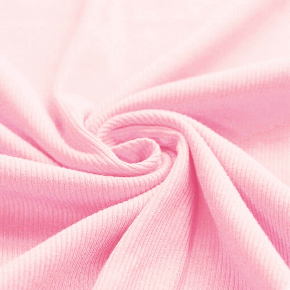 Rib Jersey Strikstof Pastel Pink